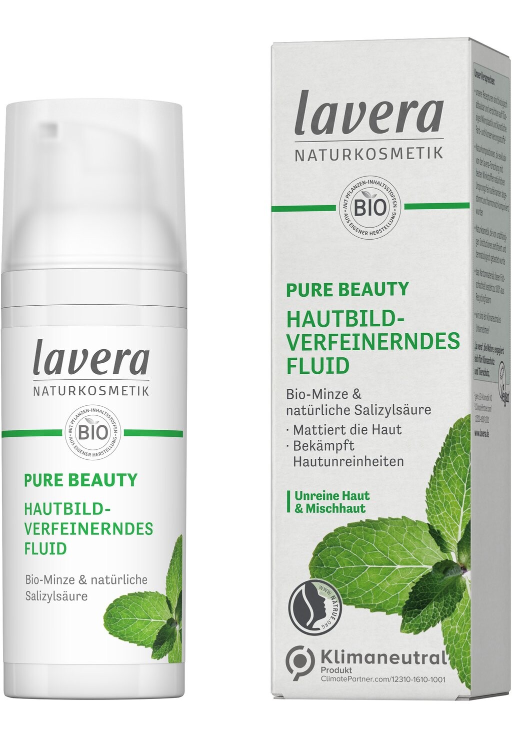 

Уход за лицом LAVERA TAGESPFLEGE PURE BEAUTY HAUTBILDVERFEINERNDES FLUID, цвет white