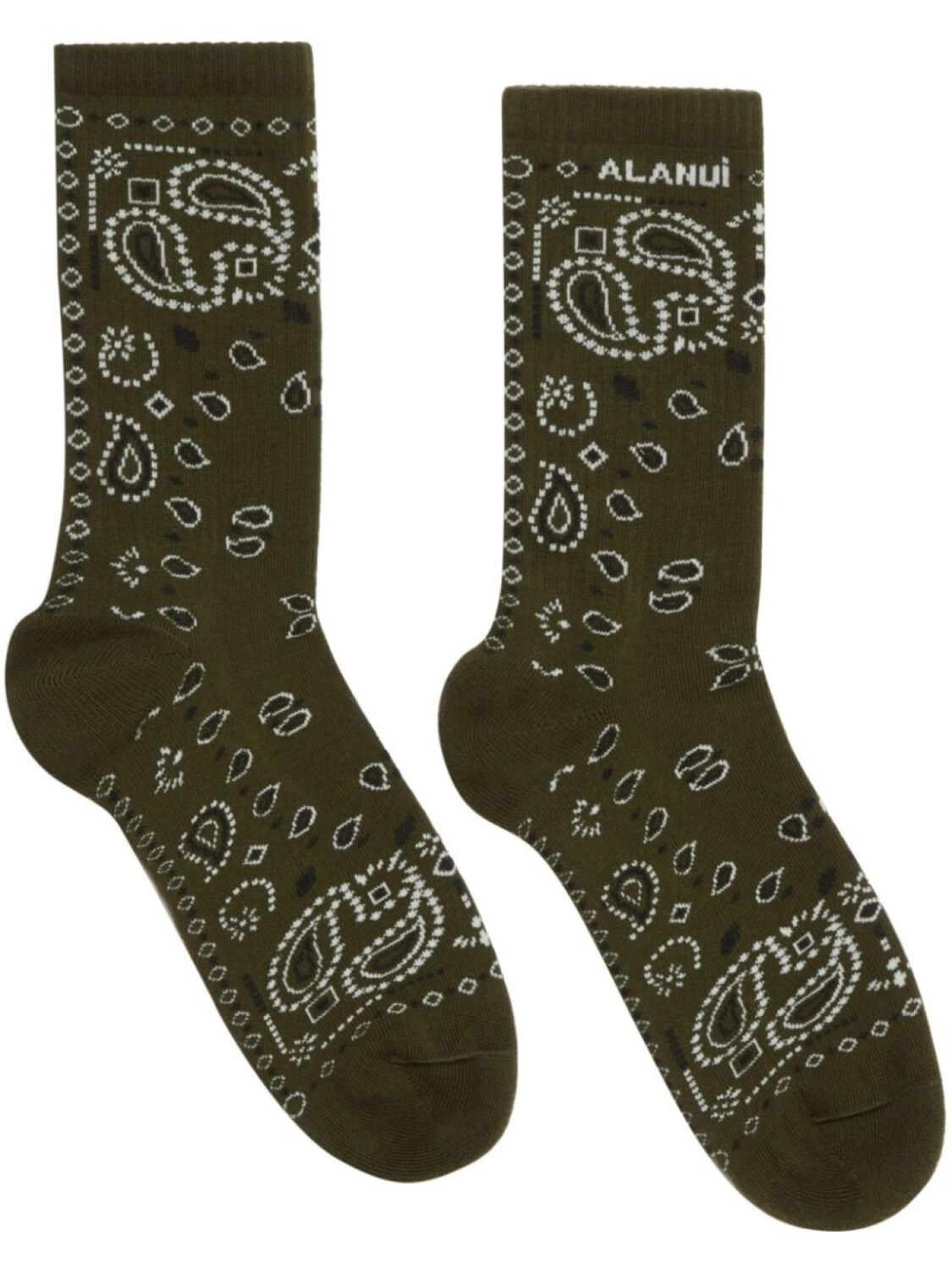 

Alanui носки с принтом Bandana, зеленый