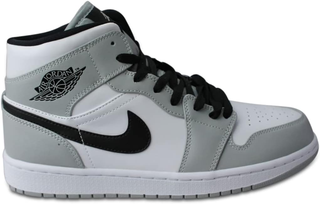 

Nike Jordan Air 1 Mid (белый/металлик, золотисто-обсидиановый 8), Light Smoke Grey, Black, White