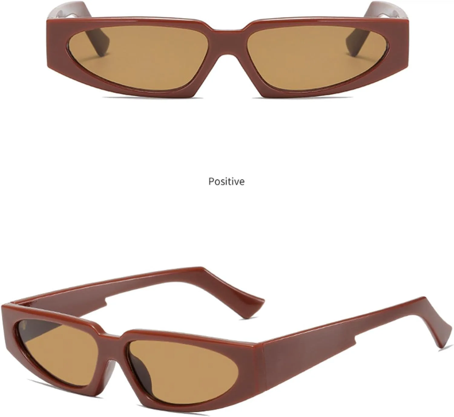 

Солнцезащитные очки в форме «кошачий глаз» с узкой треугольной оправой, классический, простой дизайн, конфетные цвета, защита от УФ-излучения UV400 TKKTLLT, Blue Blue