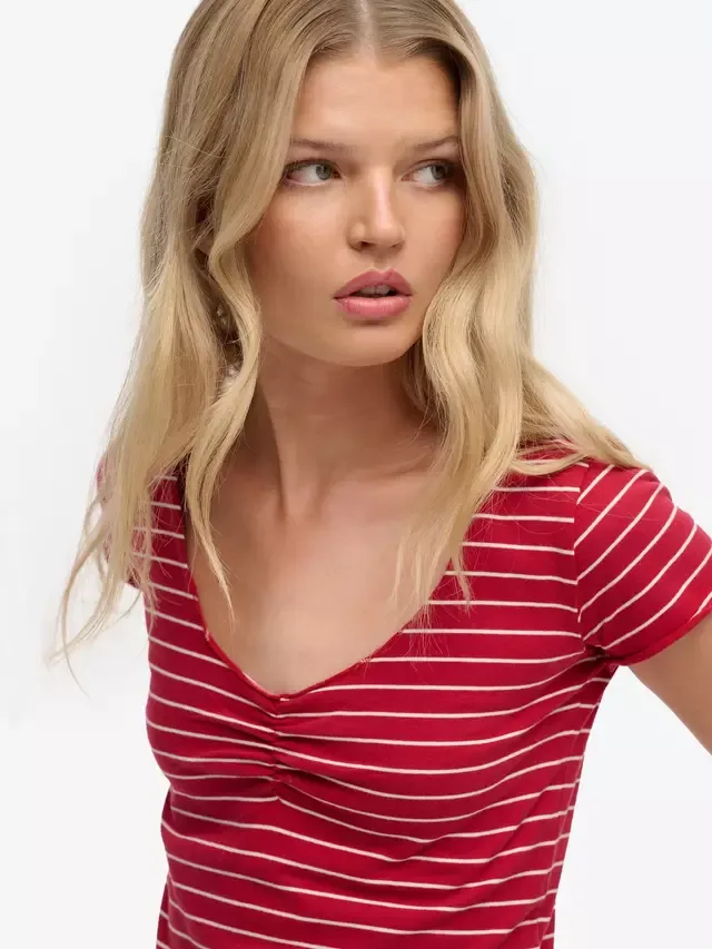 Спортивный топ с присборенным узором Superdry, Red — фото 4