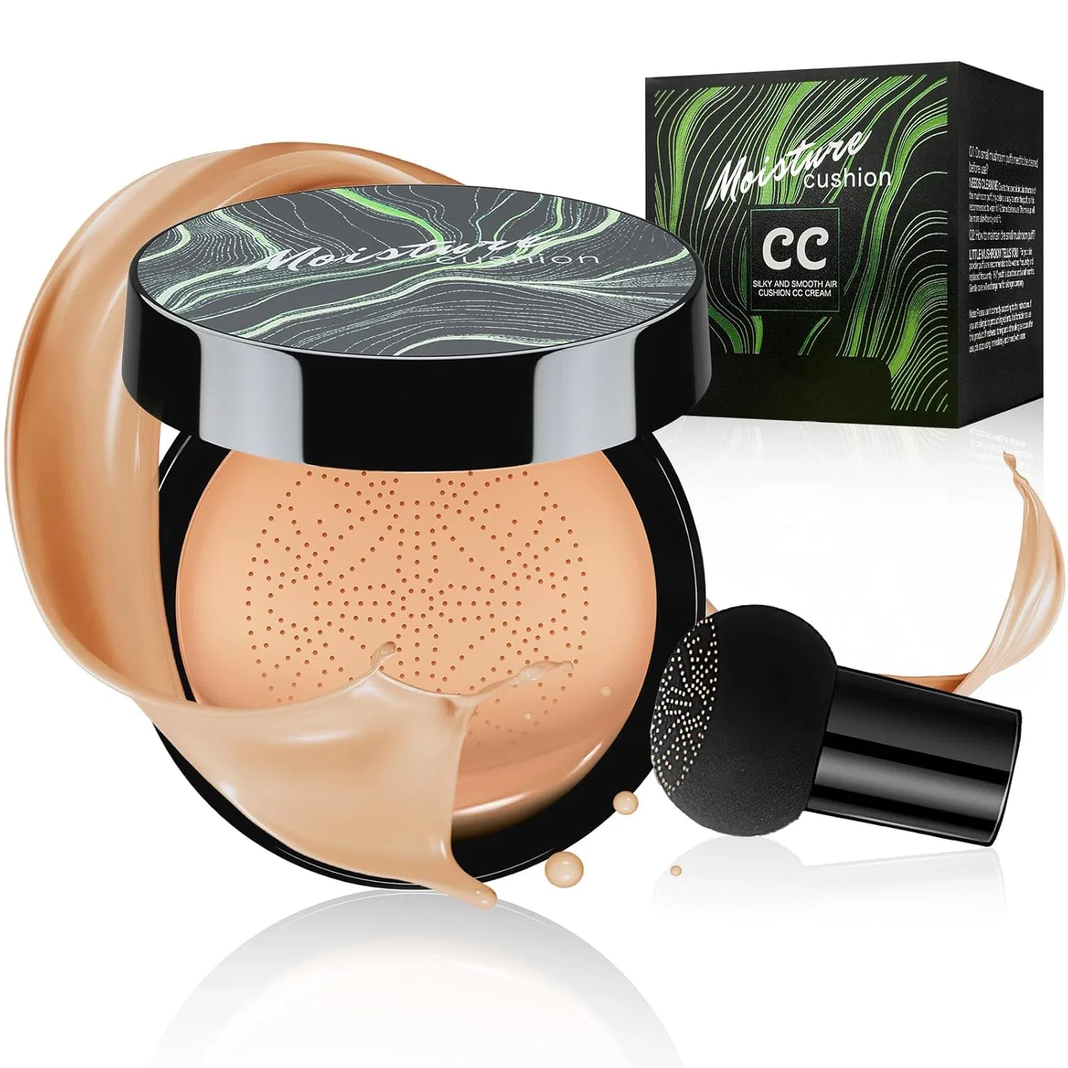 Эссенция Cosen — CC- кушон с грибовидным спонжем, оттенок Medium, , Medium, 15 г