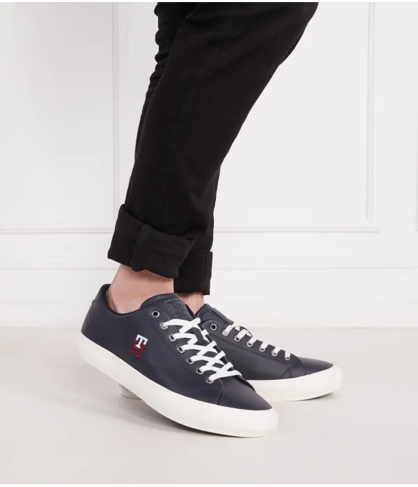 Низкие кожаные кроссовки Th hi vulc street Tommy Hilfiger, синий — фото 2