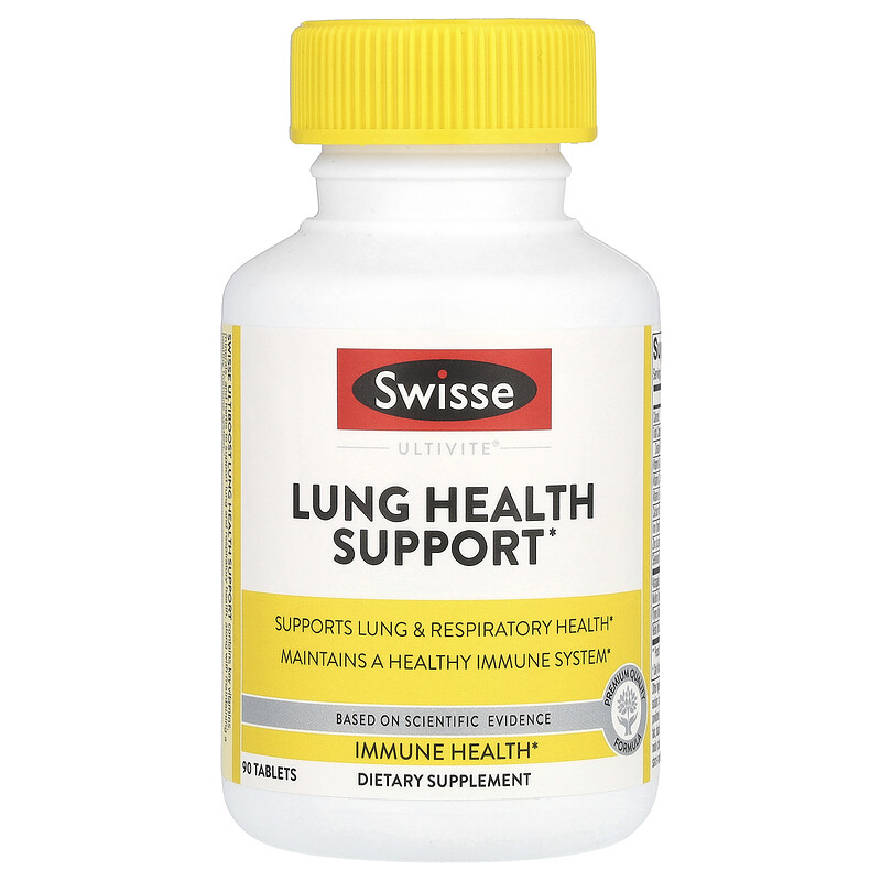 

Swisse, Ultiboost, поддержка здоровья легких, 90 таблеток