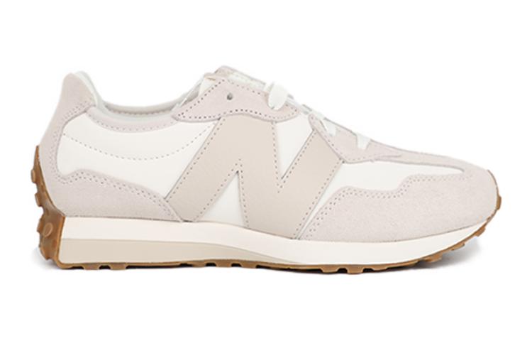 Низкие детские беговые кроссовки New Balance 327 Ecru — фото 2