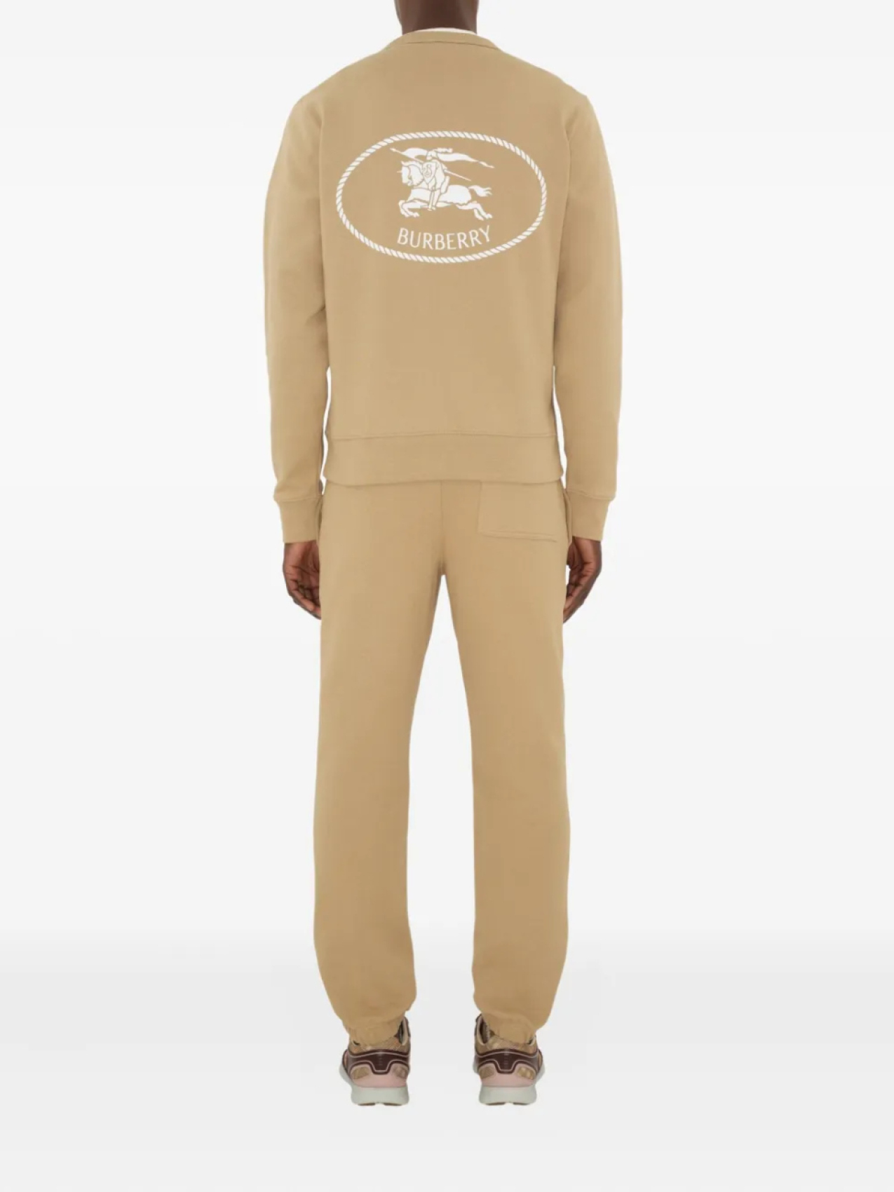 Спортивные брюки Burberry из хлопка, нейтральный — фото 3
