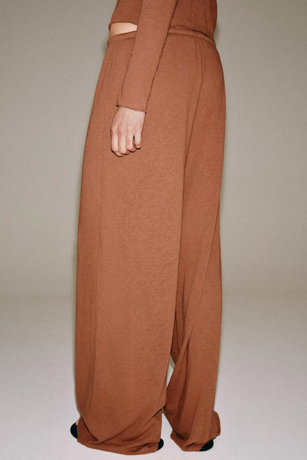 Рустикальные брюки ZARA, dark russet — фото 3
