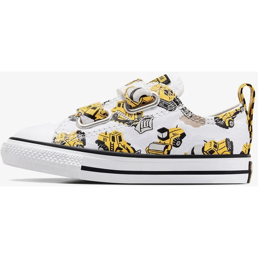 Детские кеды с принтом Construction Truck Converse Chuck Taylor All Star 2V, Белый — фото 2
