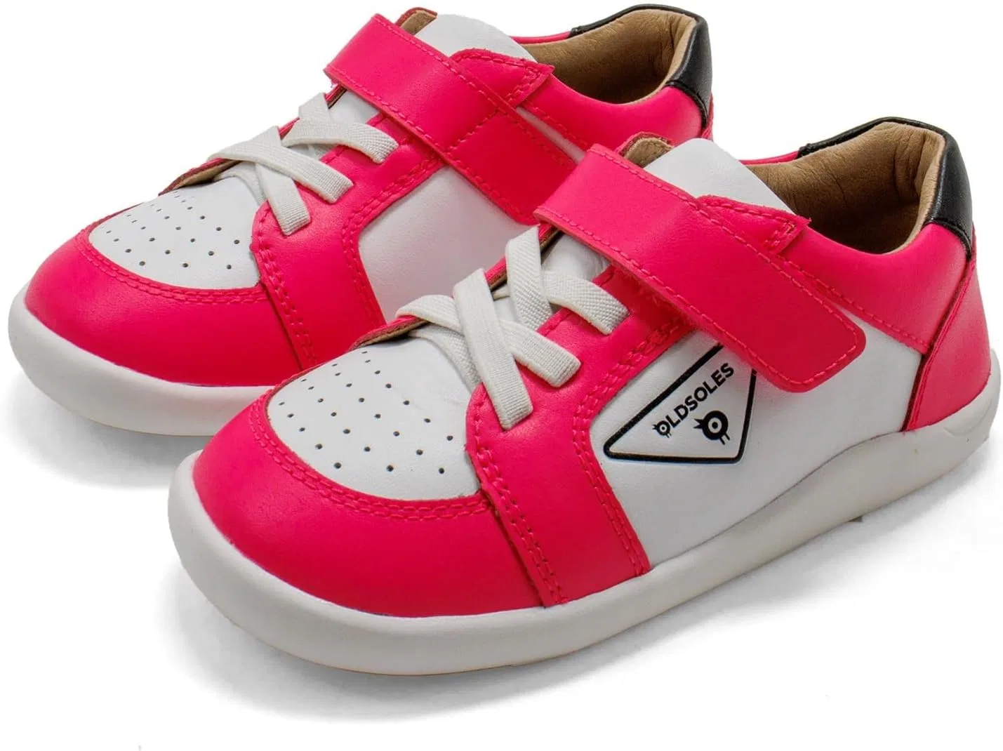 Детские кожаные кроссовки для девочек Old Soles, Snow Neon Pink — фото 2