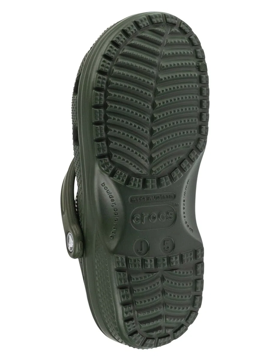 Сандалии Crocs 'Crocs Classic Clog Kids' зеленого цвета — фото 3