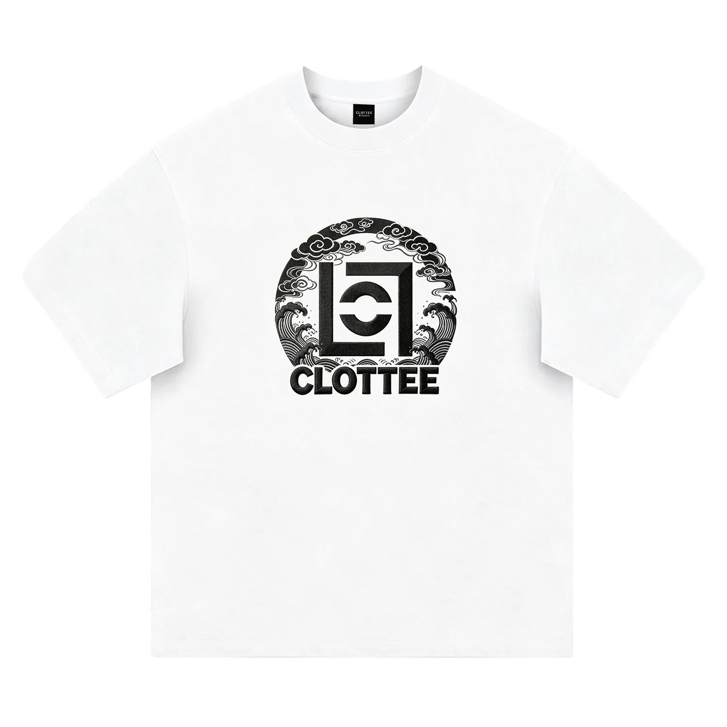 Детская футболка унисекс с круглым вырезом и прямым кроем CLOT, White Heather Gray — фото 3