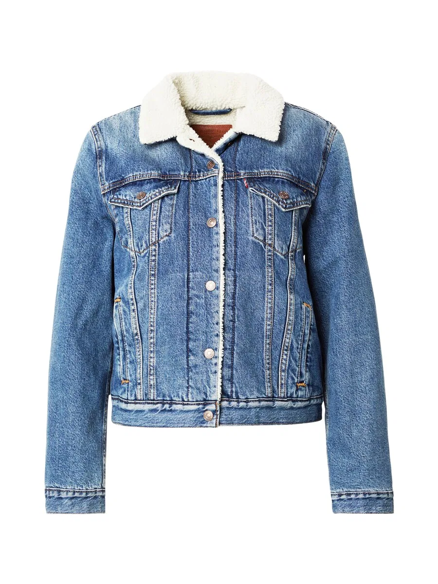 Куртка LEVI'S Between-Season Jacket 'Original Sherpa Trucker' из синего денима