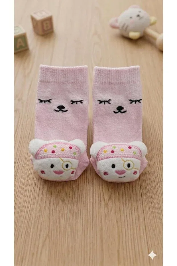 Детские носки-пинетки с 3D фигурками животных Haanbebe, Kitty4 — фото 2