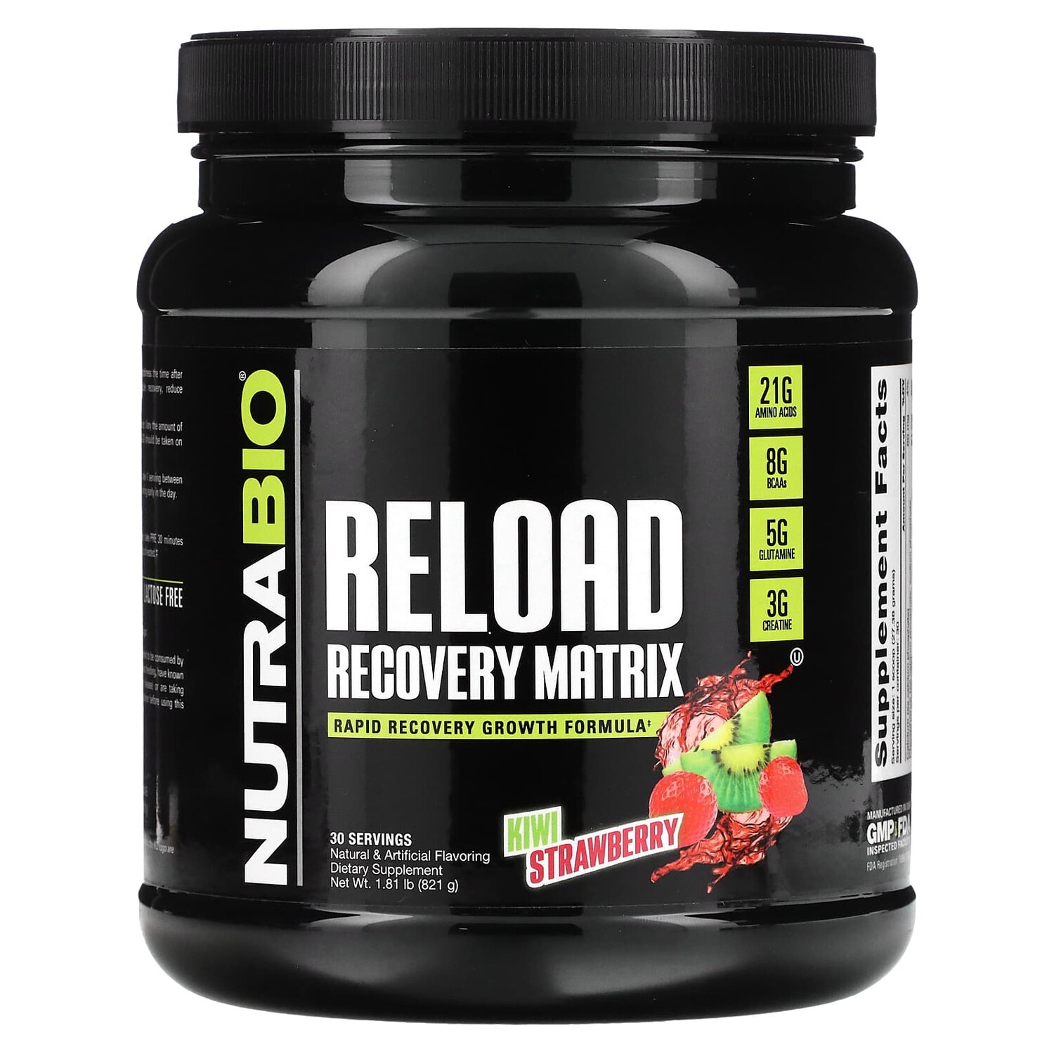 

Добавка Nutrabio Labs Reload Recovery Matrix, киви и клубника, 821 г