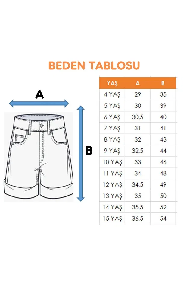 Детские шорты для девочек джинсовые карго Giyicem Tekstil, Tint — фото 4