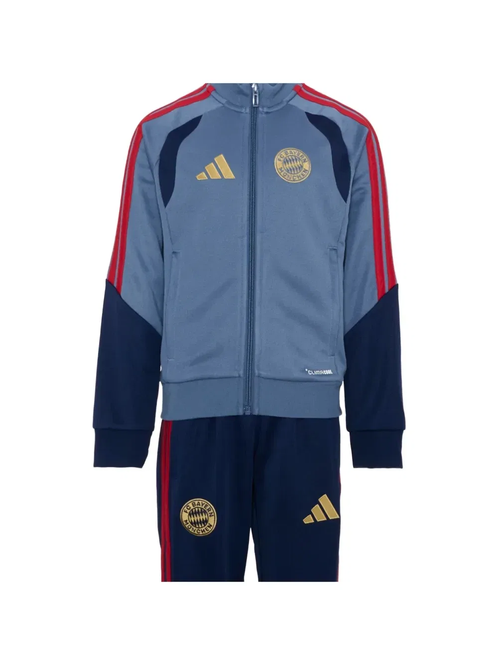 Спортивный костюм с панелями и вышитым логотипом X FC Бавария Мюнхен Adidas Kids, синий — фото 4
