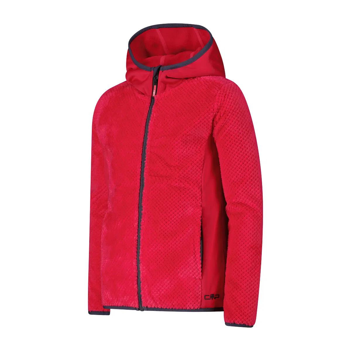 Детская флисовая куртка с капюшоном KID G JACKET FIX HOOD Cmp, Rot Navyblau — фото 3