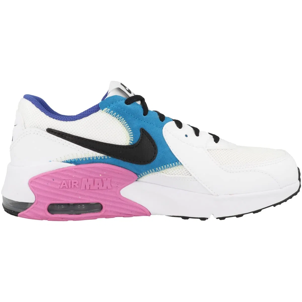 Детские кроссовки для мальчиков и девочек с амортизацией NIKE Air Max Excee NIKE, Multicoloured White Black Hyper Royal Active Fuchsia — фото 3