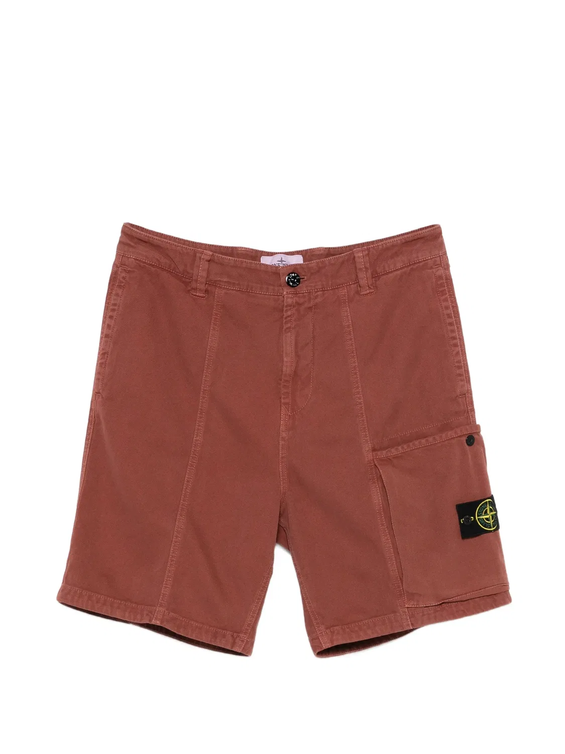 Шорты-карго с логотипом Stone Island, красный