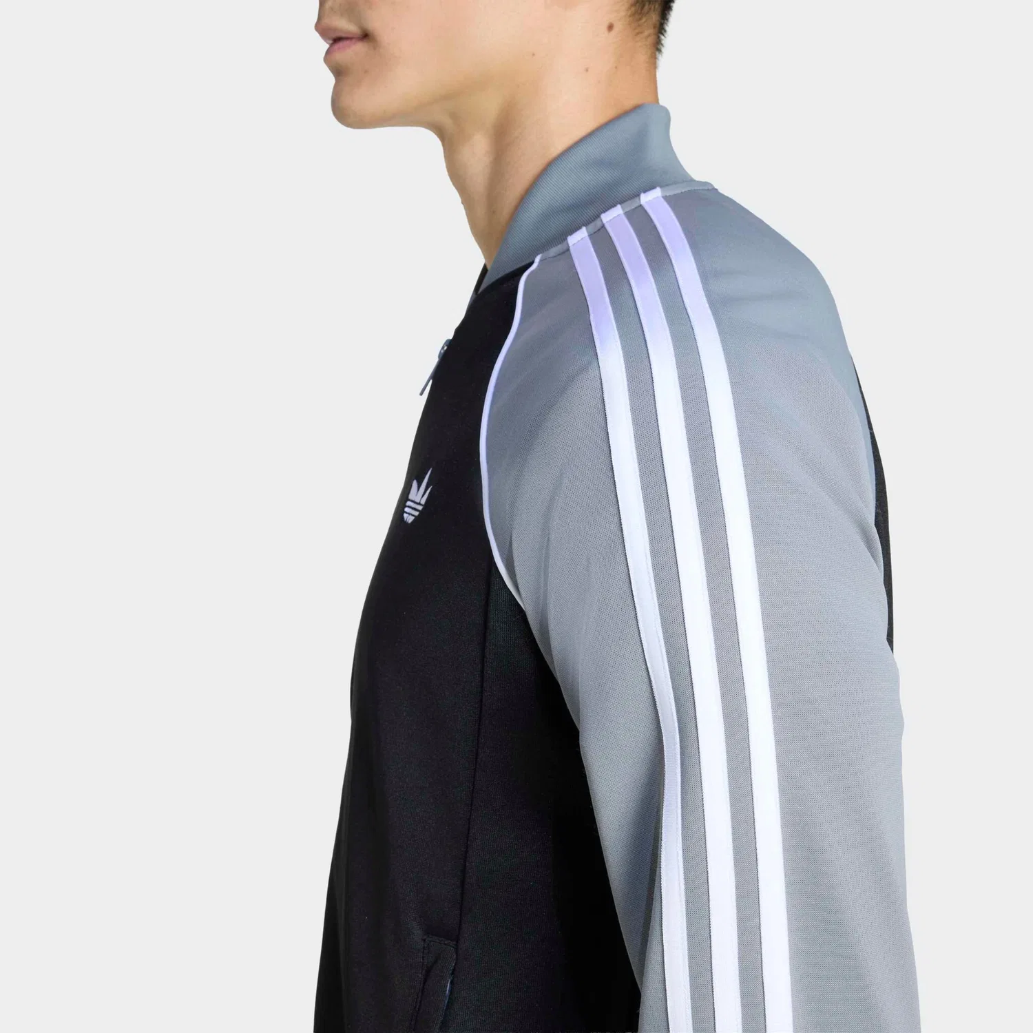Мужская тренировочная куртка SST Adidas Originals, Black/Grey/White — фото 4