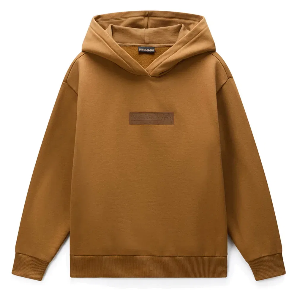 Детский свитшот для мальчиков с принтом Napapijri New Box Logo, Brown — фото 3