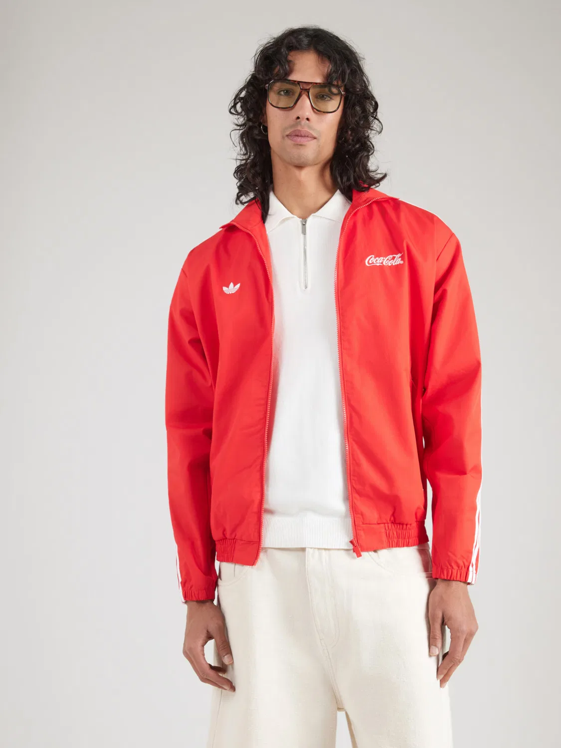 Куртка Adidas Originals Between-Season Coca Cola Classic Firebird красного цвета — фото 2