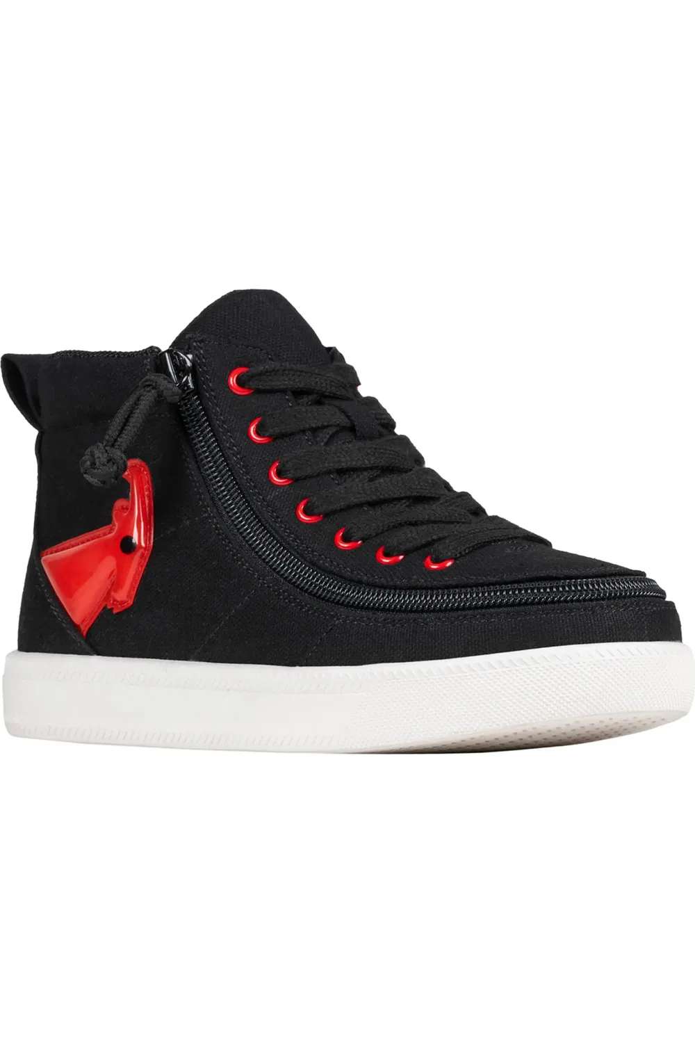 Кроссовки детские с аппликацией козы Classic Billy Footwear, черный/красный