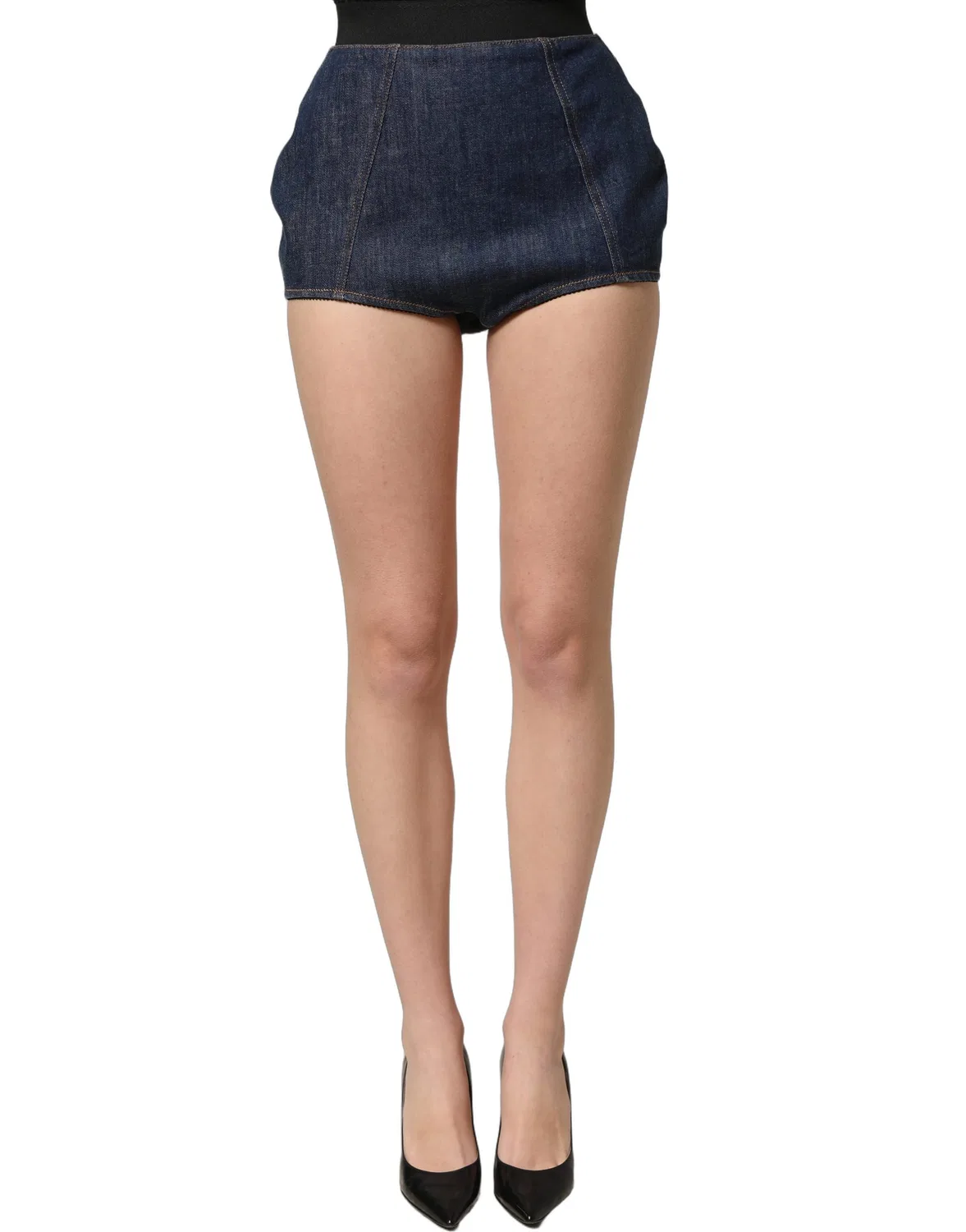 Женские джинсовые шорты с высокой посадкой High Waist Hotpants Dolce & Gabbana, Blue — фото 2