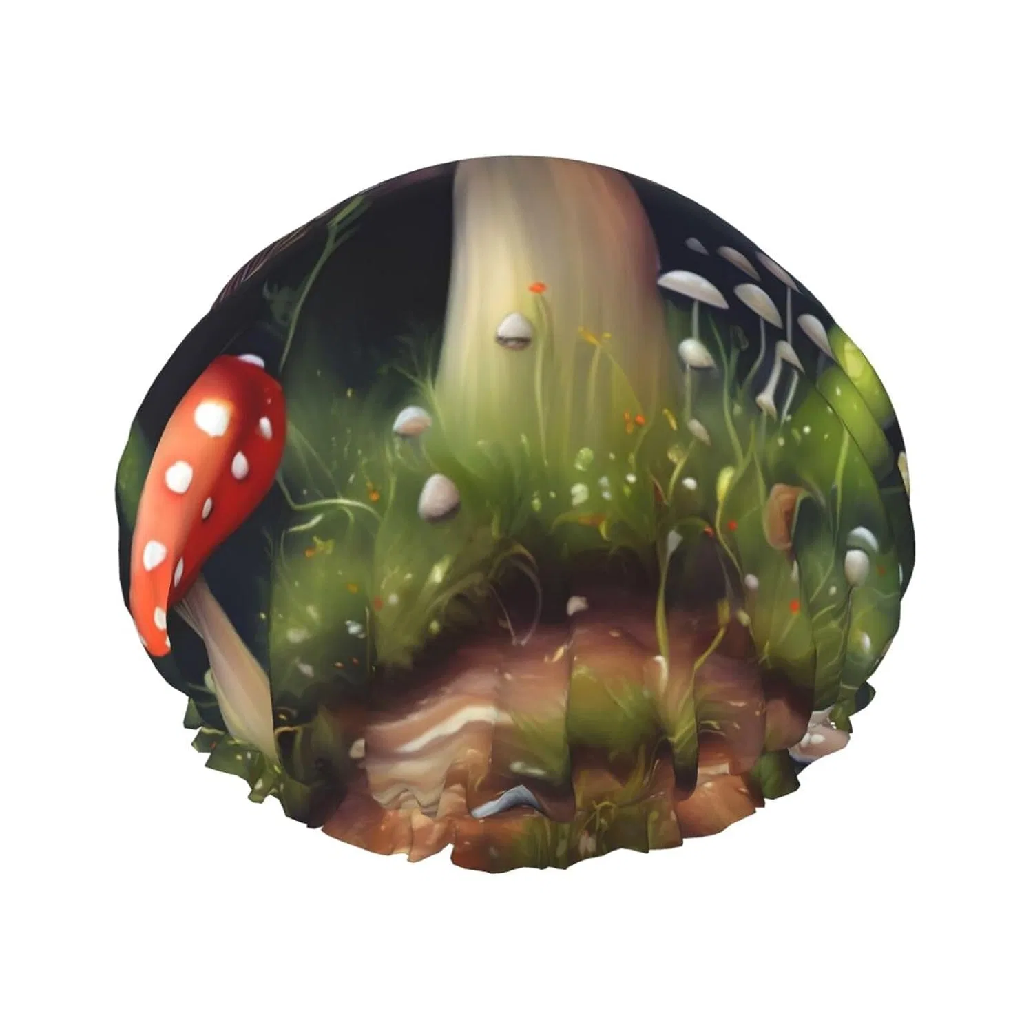 Шапочка для душа с Mushroom Pattern, KWQDOZF, двойной слой, водонепроницаемая, One Size