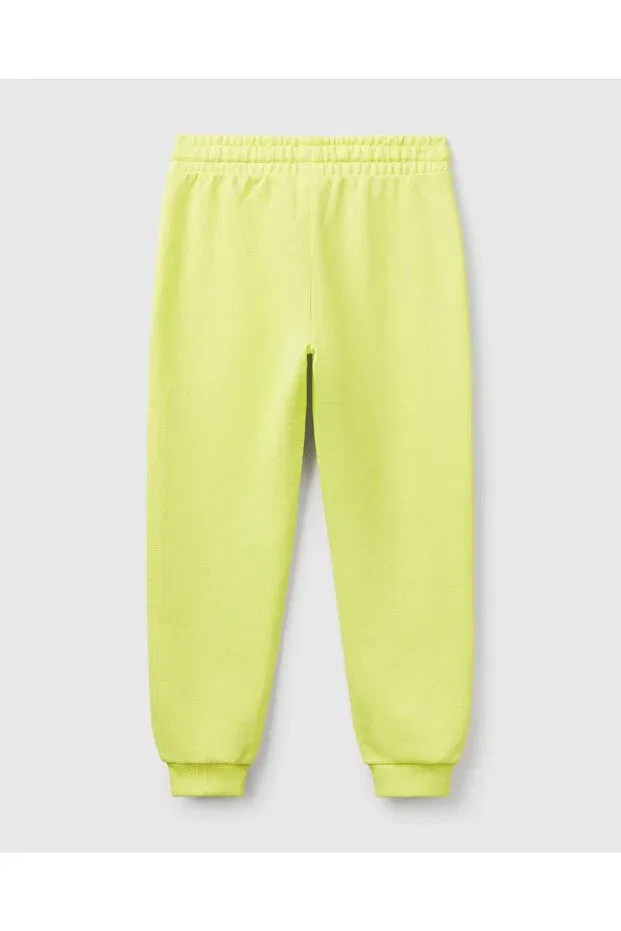 Детские спортивные штаны для девочек с принтом Sportswear United Colors Of Benetton, Yellow — фото 2