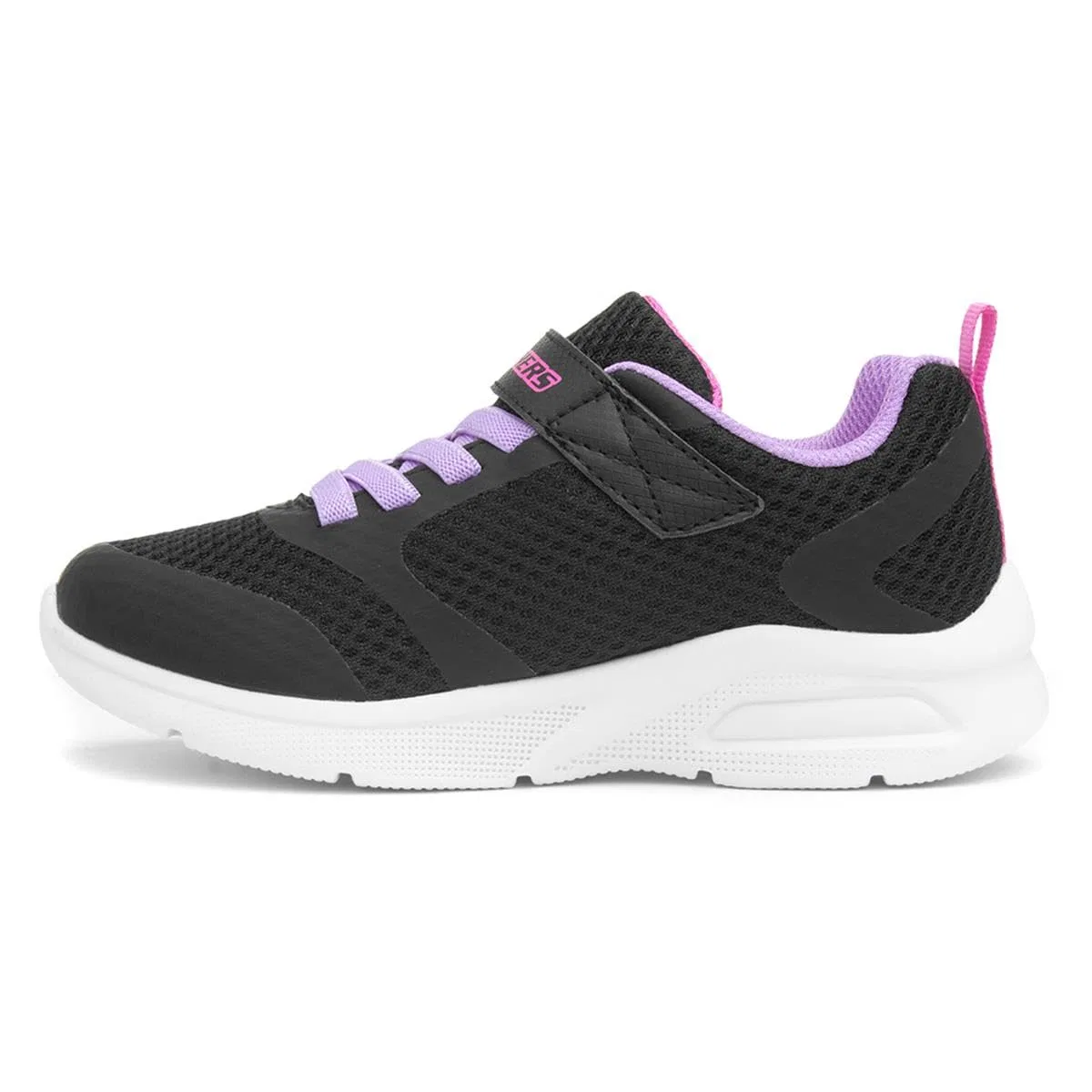 Детские кроссовки для мальчиков с принтом Skechers, Black Lavender — фото 4