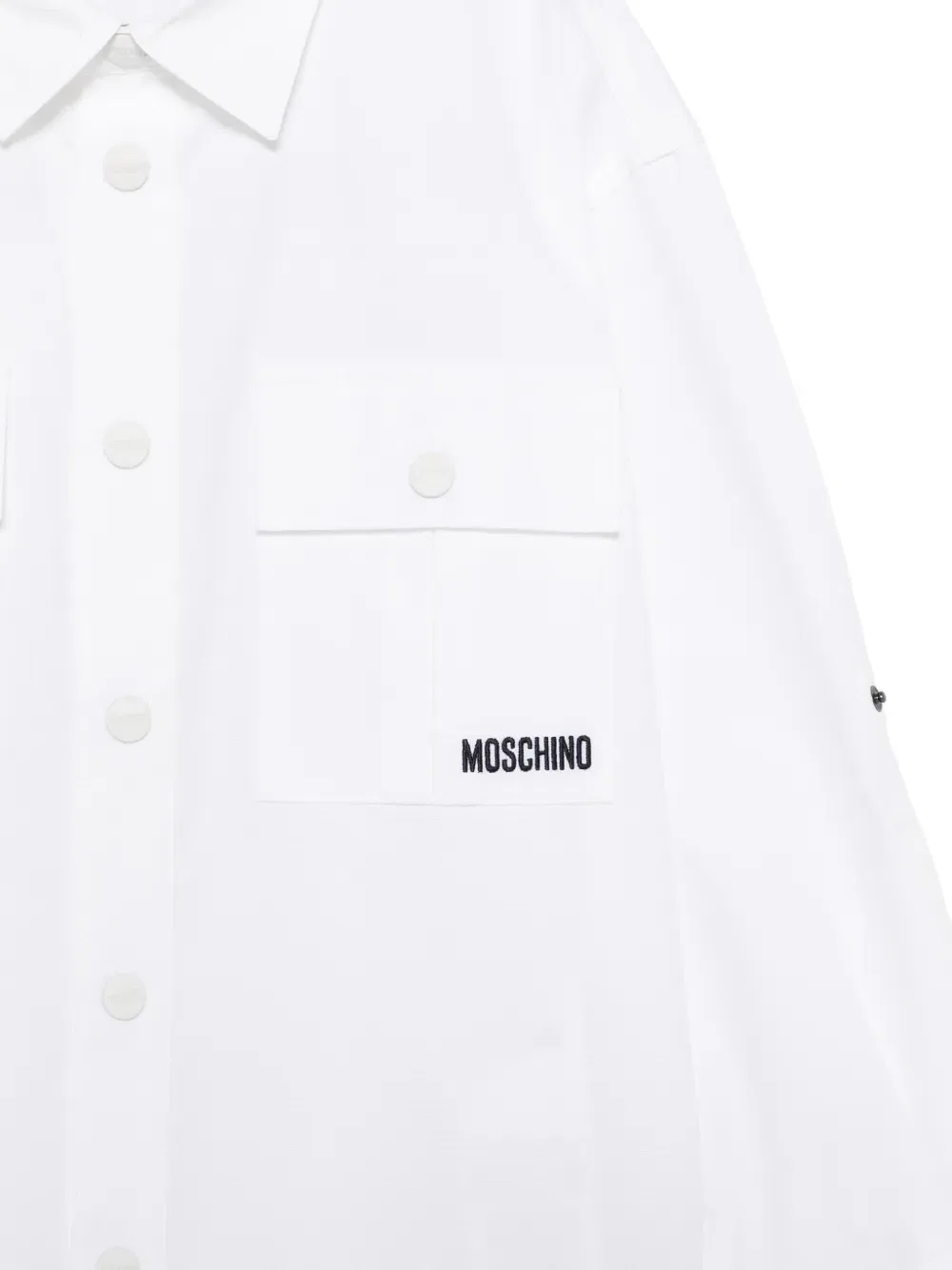 Рубашка с нагрудным карманом на пуговицах Moschino Kids, белый — фото 3