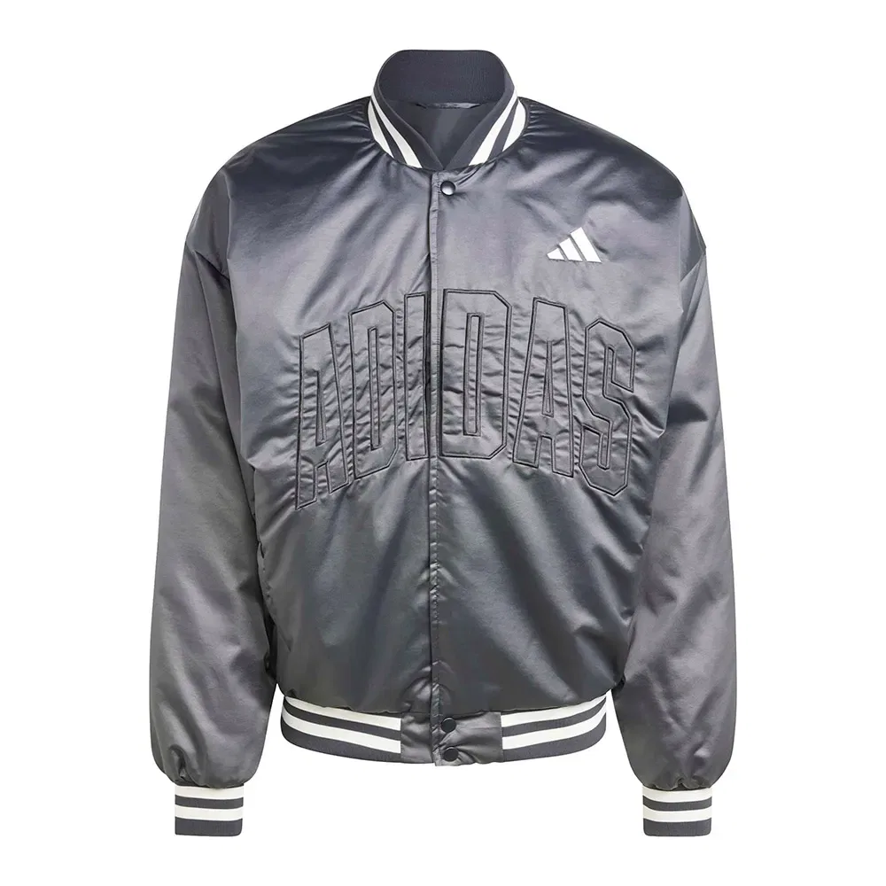 Мужская куртка-бомбер с утеплителем Climawarm Adidas Stadium Insulated, Grey — фото 3