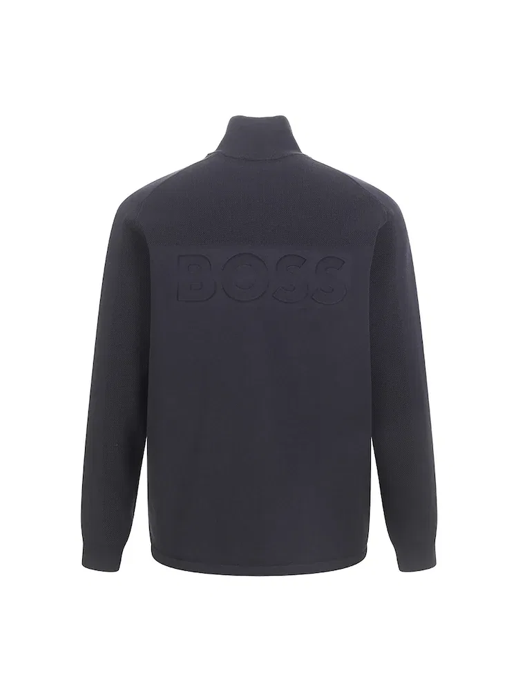 Джемпер с логотипом BOSS Golf, Navy — фото 3