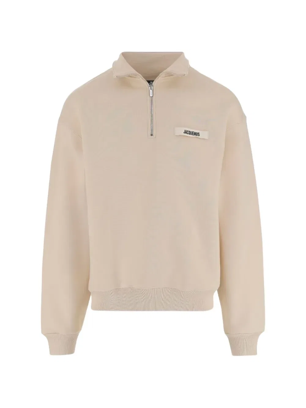 Свитшот с воротником-стойкой на молнии The Gros Grain JACQUEMUS, бежевый