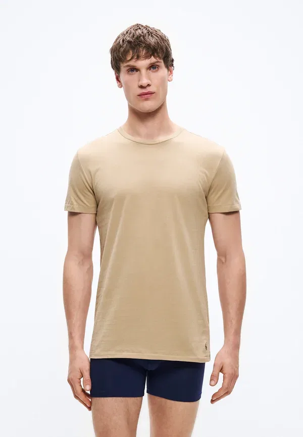 Комплект из 3 футболок Polo Ralph Lauren, белый/бежевый/хаки — фото 2