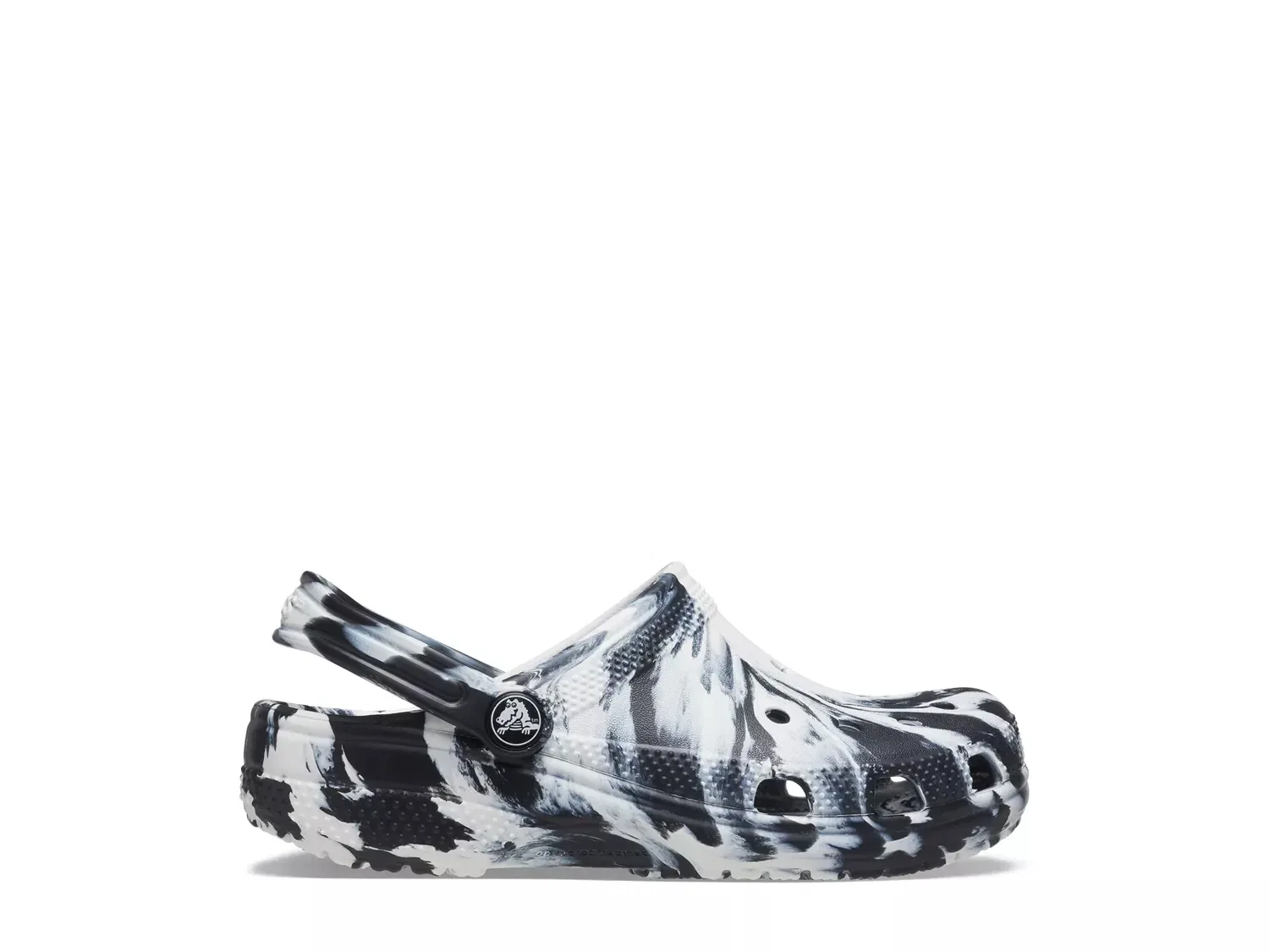 Клоги Classic Marbled для мальчиков, Crocs, черно-белый — фото 4