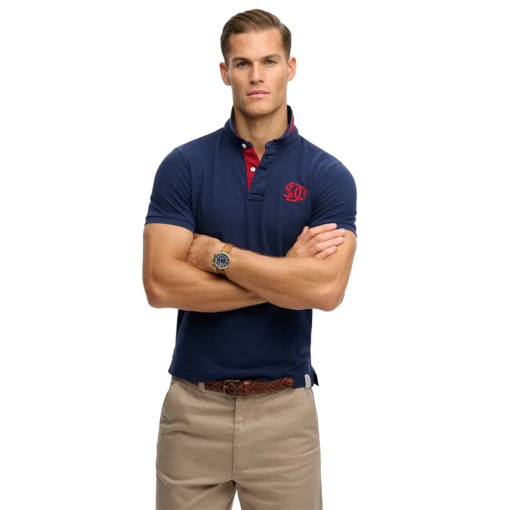 Поло с коротким рукавом Monogram Superdry, синий