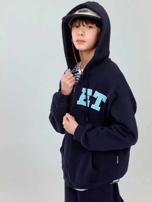 Худи на молнии детское Aket, Aket zip-up hoodie A-Market, navy