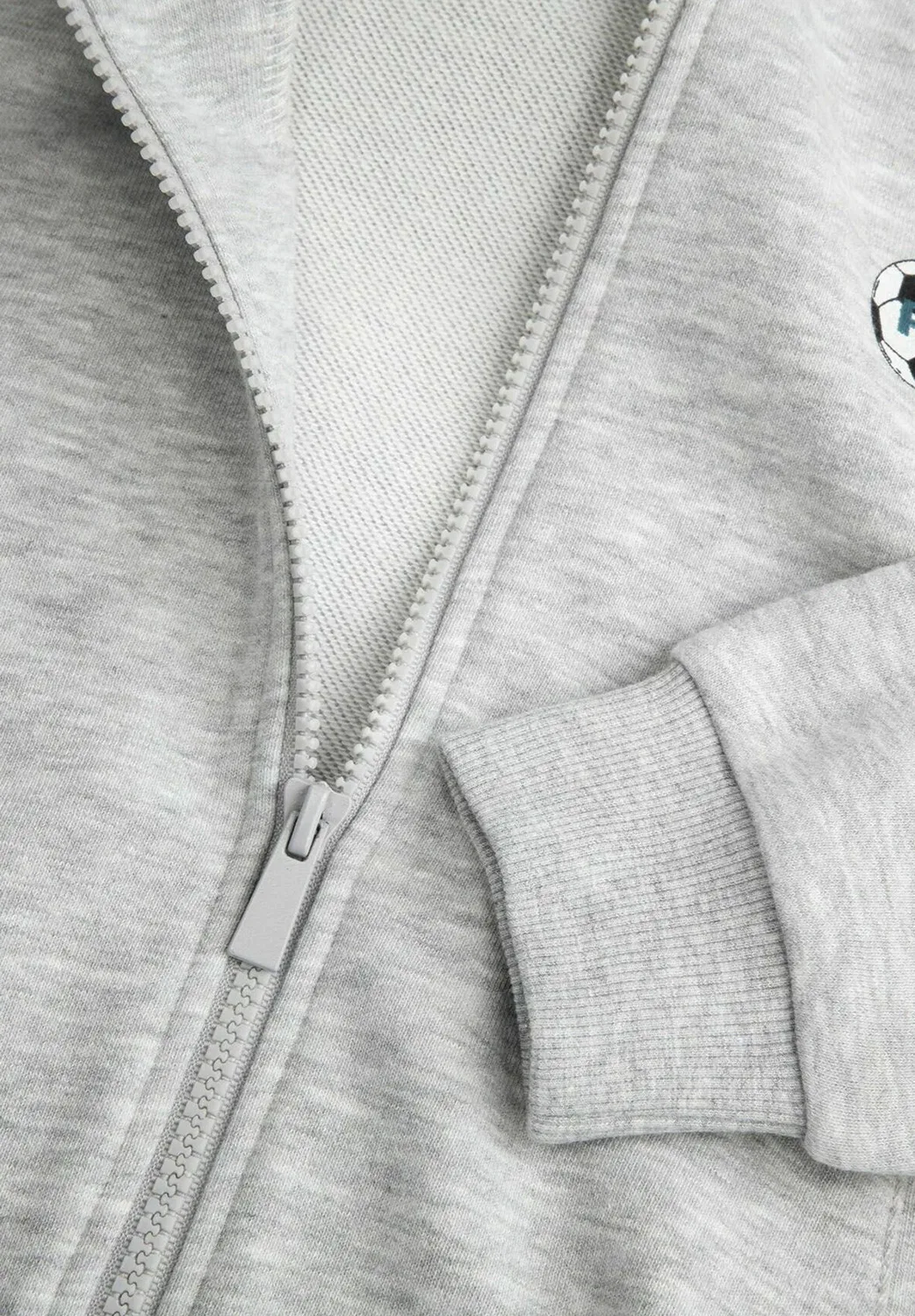 Kinder-Hoodie mit reissverschluss - толстовка на молнии Coccodrillo, Grey — фото 3