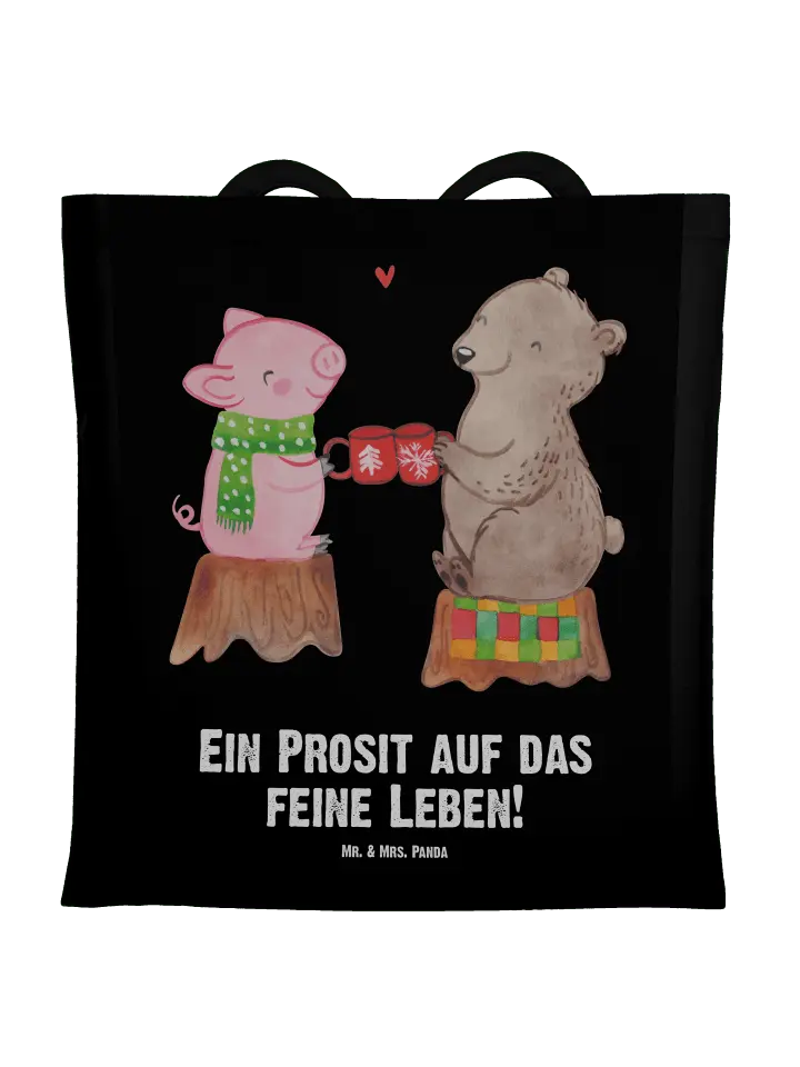 

Сумка для переноски Mr & Mrs Panda Glühschwein Sause, черный