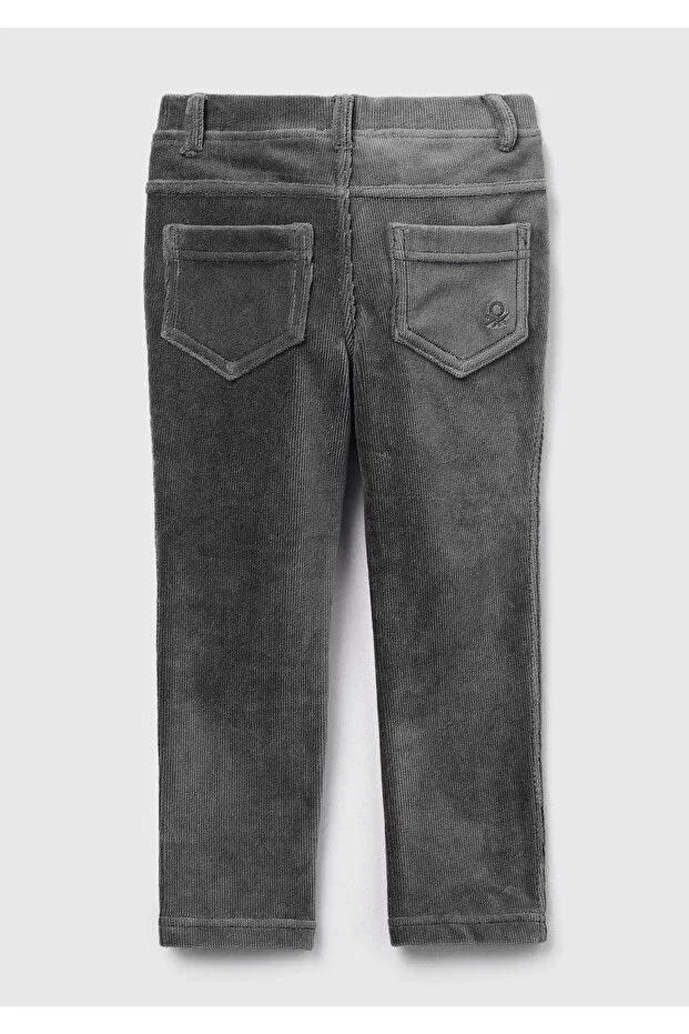Детские леггинсы для девочек вельветовые United Colors Of Benetton, Gray — фото 2
