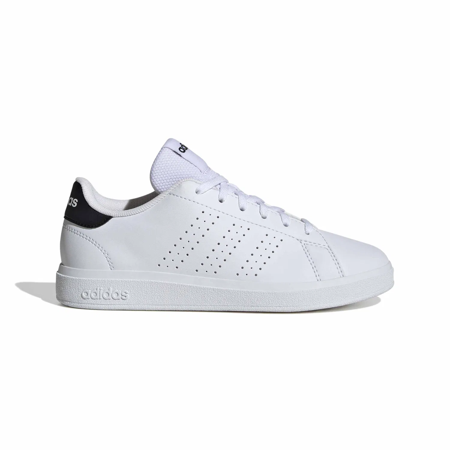 Детские кроссовки для мальчиков с шнуровкой Advantage Base 2.0 Adidas, Cloud White Cloud White Core Black — фото 2