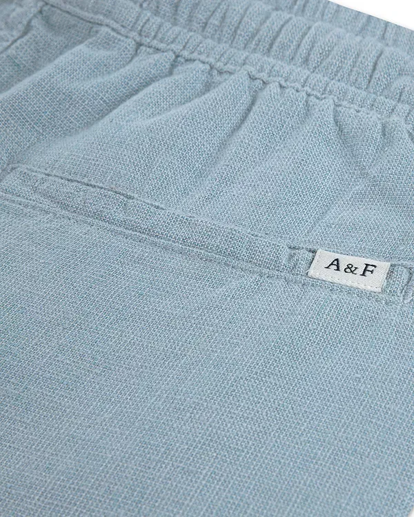 Детские шорты для мальчиков льняные Abercrombie Kids, Blue Fog — фото 3