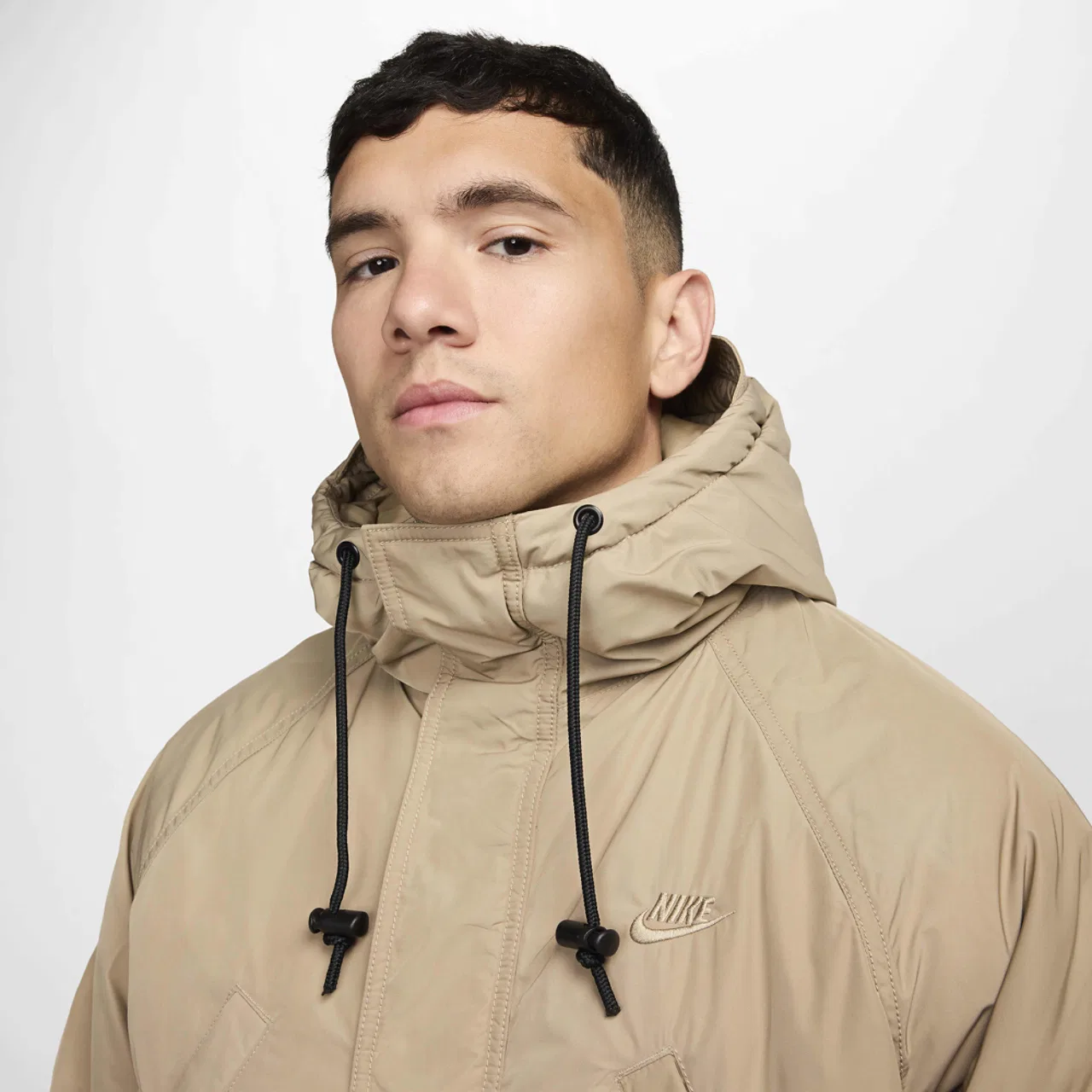 Мужская куртка Club TF Parka Nike, цвет Khaki/Black/Khaki — фото 4