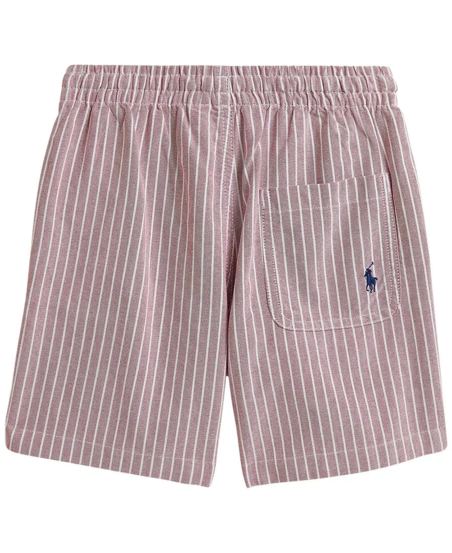 Детские шорты для мальчиков с завышенной талией Polo Ralph Lauren, Burgundy White — фото 2