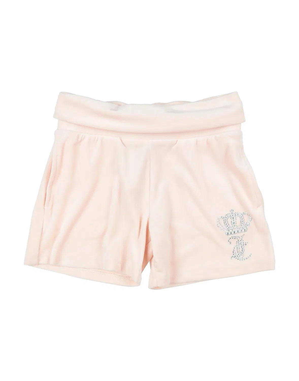 Шорты из кашемира с аппликациями Juicy Couture, светло-розовый