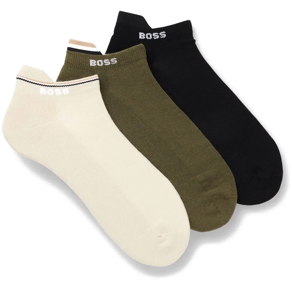 Мужские носки-невидимки с плотной подошвой, 3 пары BOSS, Multicolor
