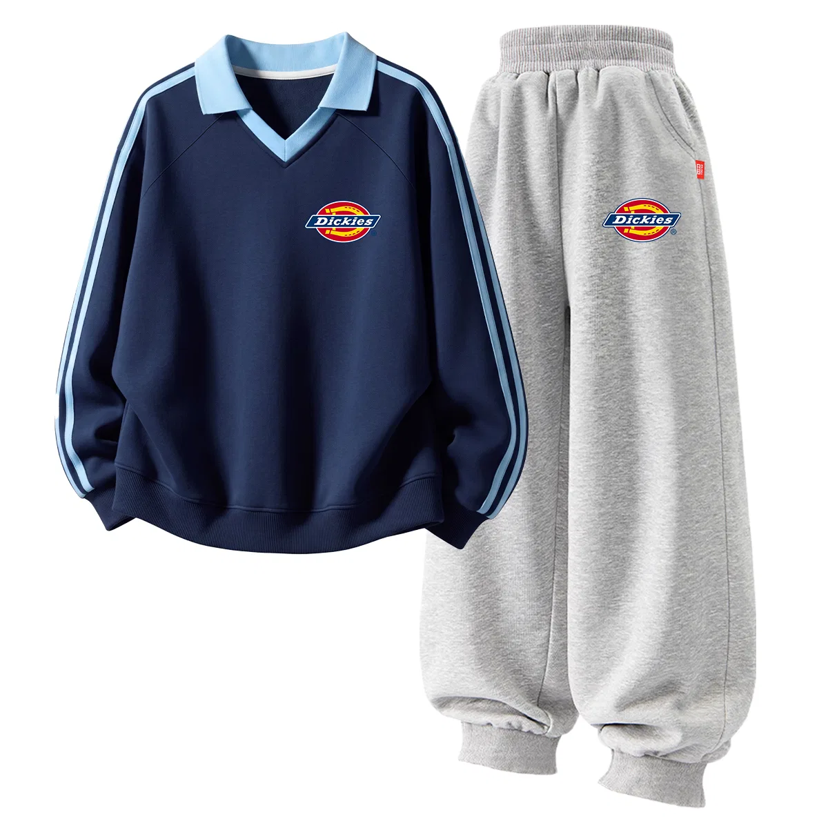 Детский спортивный комплект с поло-воротником Dickies, Navy Blue/Gray