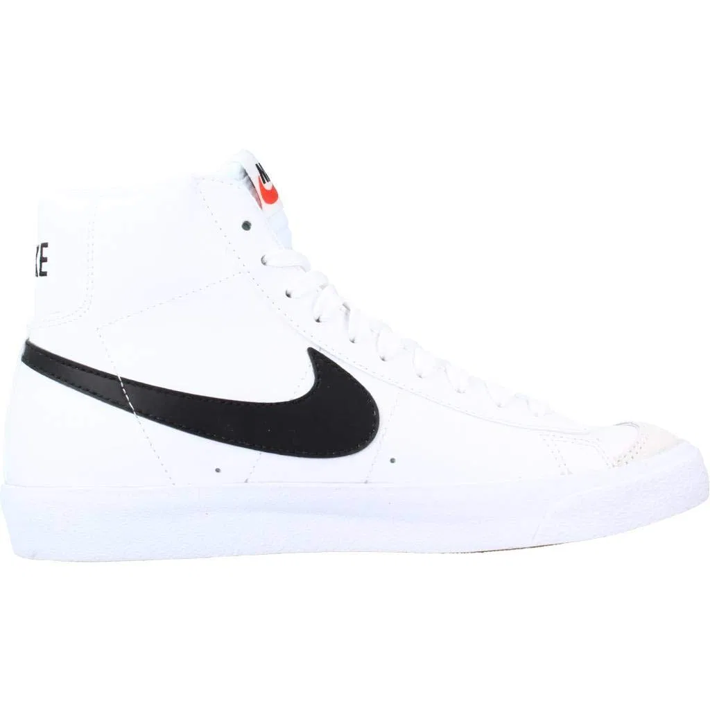 Детские кроссовки для мальчиков с вентиляцией NIKE Blazer Mid '77 NIKE, White Black Orange — фото 4